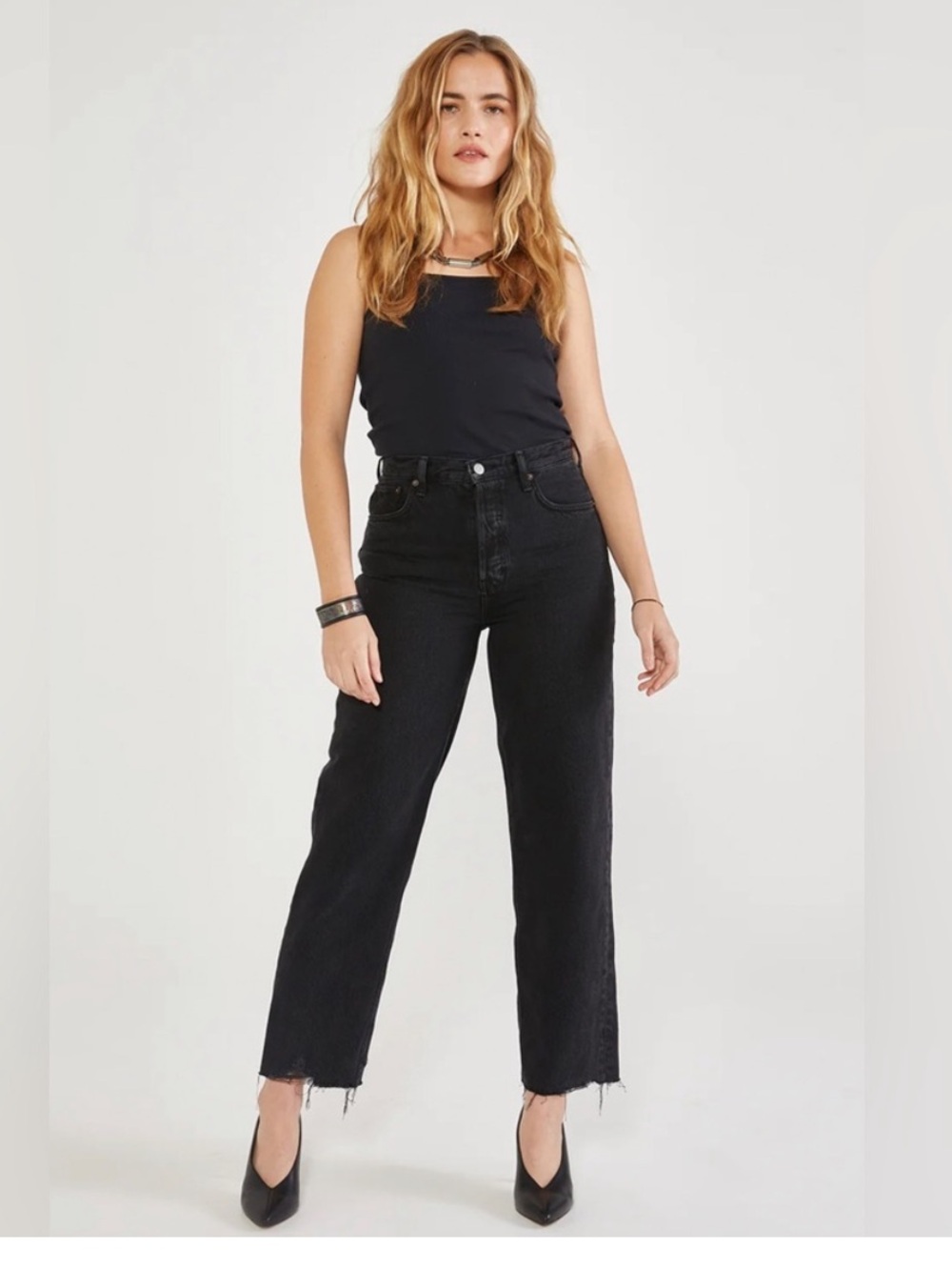 The Tyler Vintage Straight Crop Denim by ÉTICA - Black Rock